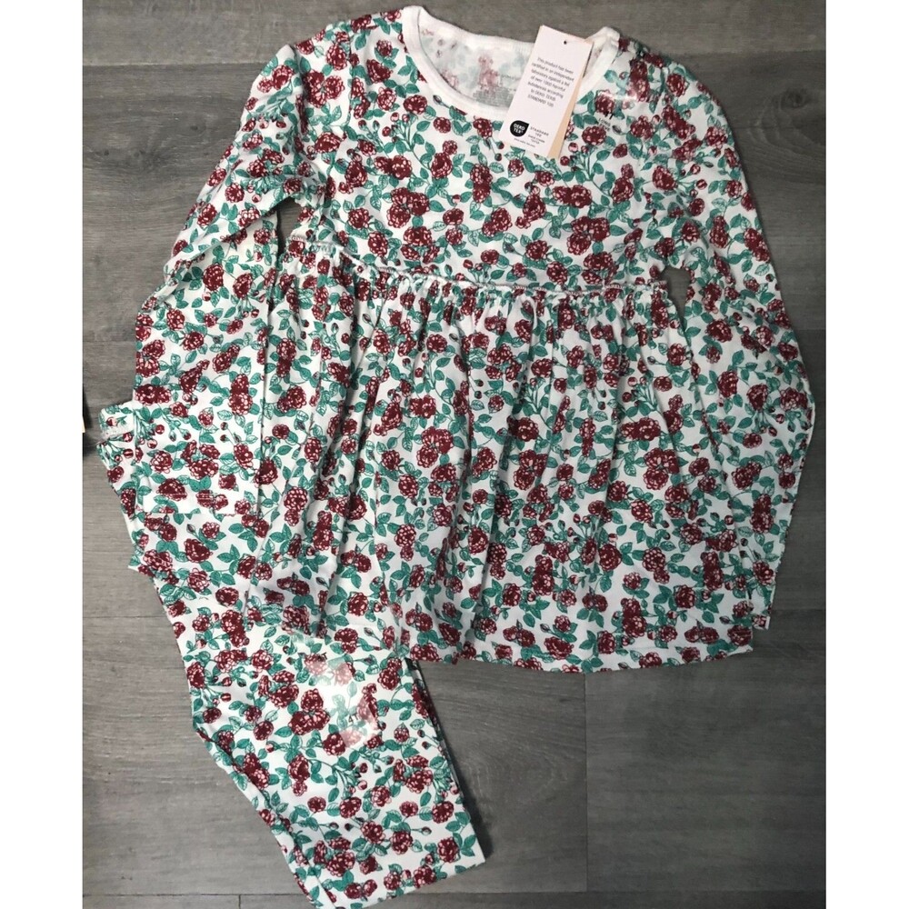 Girls Red Floral Outfit Size 4T NWT B2